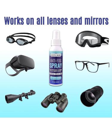 Lifestyle Basics Anti Fog Spray Cleaner for Glasses, Lenses, Mirrors - All-Surface Fog Prevention - 24 Hrs Protection - Buy Online on GoSupps.com