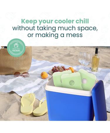 Healthy Packers Slim Long-Lasting Ice Packs - Green Gel Ice Packs for Coolers or Lunch Box (8-Pack) - Buy Online on GoSupps.com