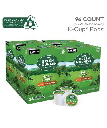 Green Mountain Coffee Half Caff K-Cup Pods - Medium Roast, 96 Count - Buy Online on GoSupps.com