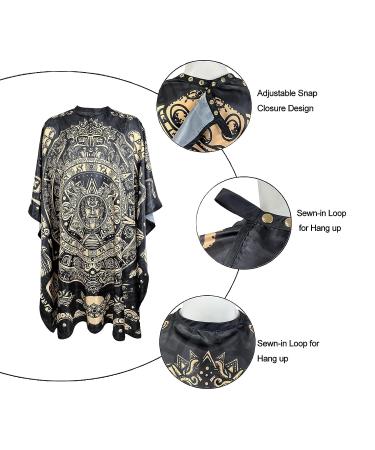 Professional Barber Cape for Men - Waterproof Haircut Cape with Snap Closures - Large Salon Cutting Cape in Mayan Pattern - Buy Online on GoSupps.com