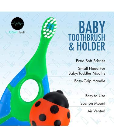 6 Pack - Baby Toothbrush  0-2 Years  Soft Bristles  BPA Free | Toddler Toothbrush  Infant Toothbrush  Training Toothbrush  Includes Free Toothbrush Holder - Buy Online on GoSupps.com