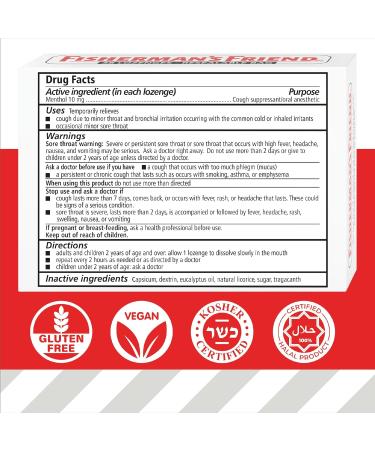 Fisherman's Friend Original Extra Strong Cough Lozenges (20 Drops x 8 Packs) 10mg Natural Menthol Cooling Relief from Sore Throat Persistent Cough & Everyday Irritation Vegan & Gluten-Free Brown - Buy Online on GoSupps.com