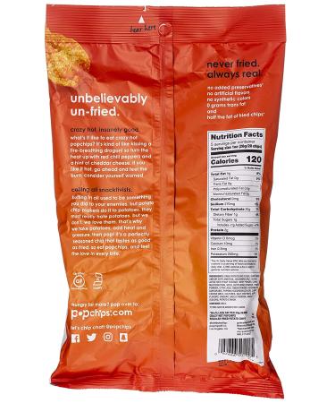 Popchips Crazy Hot - Spicy Crunch Snack, 5 Oz Bag | Gluten-Free & Low Calorie - Buy Online on GoSupps.com