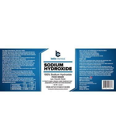 Sodium Hydroxide - Food Grade Caustic Soda (Lye) - 1 Pound Jar for International Shipping | Pure & Safe - Buy Online on GoSupps.com