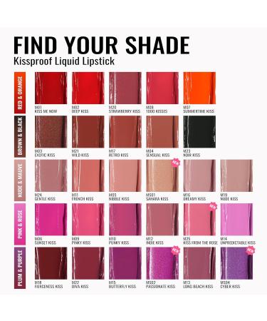 Oulac Liquid Matte Lipstick Berry Lip Color Long Lasting Lipsticks for Women High-Pigmented Lightweight Creamy and Melting Texture Vegan & Clean Beauty Pink Rose Lip 4.5ml (M10) Punky Kiss Punky Kiss (M10) - Buy Online on GoSupps.com