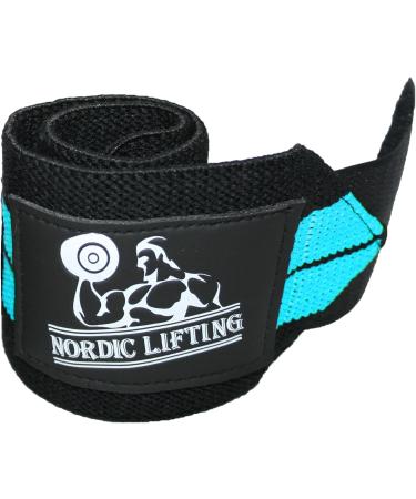 Premium Aqua Blue Wrist Wraps for Strength Sports | Cross Training Bodybuilding & Powerlifting - Unisex Weightlifting Support - Buy Online on GoSupps.com