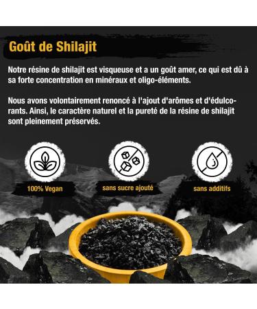 Shilajit Gold Standard 60g | 85+ Min raux | Puissance maximale de l'Himalaya | Plus de 3 mois de stock | 100% Pur & Original | Vegan & Sans Additifs 60 g (Lot de 1) - Buy Online on GoSupps.com