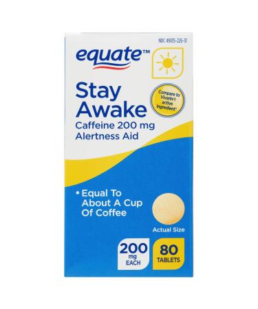 ikj Caffeine Stay Awake Tablets 200 mg 80 Count