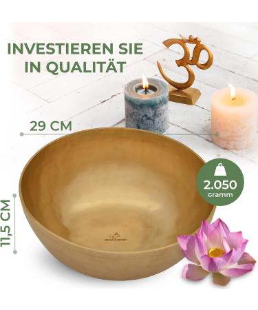 Large Expert Tibetan Sound Bowl 29 cm - Premium Sound Therapy & Massage Tool for Upper Body | Deep Frequencies | 2 050g Professional Quality - Buy Online on GoSupps.com