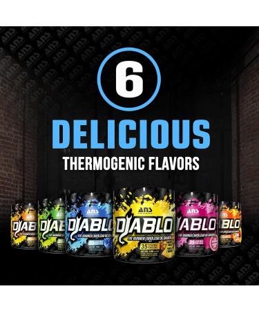ANS Performance Diablo (35 Servings 4.9 oz) - Energy Powder for Elevated Strength & Stamina - With Added Kinetq Garcinia L Carnitine - Thermogenic Formula - Delicious Flavours (Blue Raspberry) - Buy Online on GoSupps.com