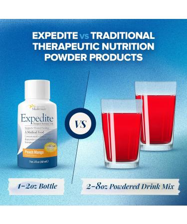 Medtrition Expedite Liquid Collagen Peach Mango 2 Fl Oz Pack of 24 - Nutrition Support for General Orthopedic & Cosmetic Surgery Recovery Peach Mango 2 Fl Oz (Pack of 24) - Buy Online on GoSupps.com