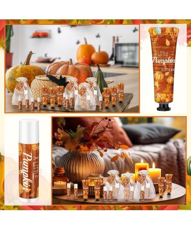 24 Sets Pumpkin Hand Cream & Lip Balm Gift - Fall Bridal Baby Shower Travel Size Party Supplies with Organza Bag & Tag - Buy Online on GoSupps.com