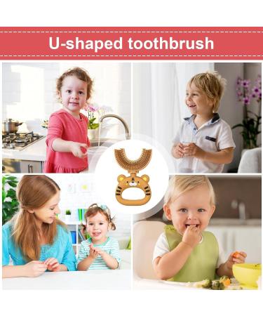 U-Shaped Children's Toothbrush | Child-Friendly Soft Silicone Brush Head | Manual Toothbrush for Gentle Mouth Cleaning - Extra Yellow (1 Pack) - Buy Online on GoSupps.com