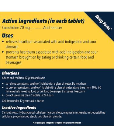 Pepcid AC Maximum Strength Heartburn Relief Tablets OTC Medicine Prevents & Relieves Heartburn & Acid Reflux Due to Acid Indigestion 20mg Famotidine Acid Reducer Fast-Acting 25 ct Heartburn Prevention & Relief 25 Count  - Buy Online on GoSupps.com