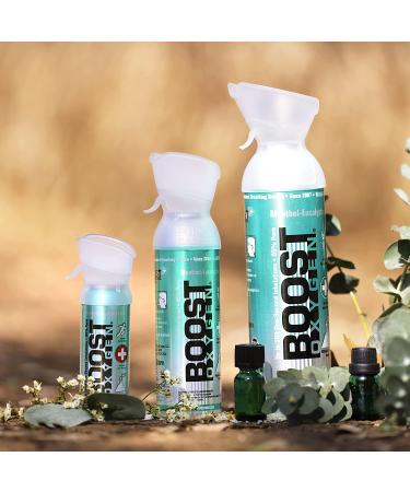 Boost Oxygen 5-Liter Natural Canister 3-Pack for High Altitudes & Athletes - Menthol Eucalyptus - Buy Online on GoSupps.com