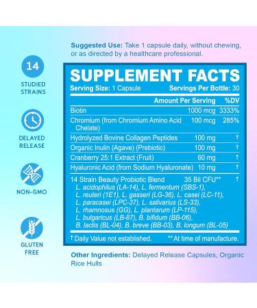 BioEmblem Beauty Probiotics for Women & Probiotics for Women & Men - Buy Online on GoSupps.com