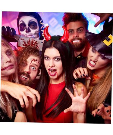 LIFKOME Devil Horns Headband Led Devil Ears Headband Glow in the Dark Halloween Devil Costume Accessory for Themed Party Cosplay Hairband Red - Buy Online on GoSupps.com