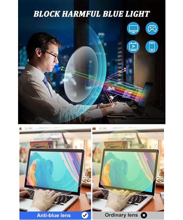 LANOMI Blue Light Filter Reading Glasses for Men - Rectangular Metal Half Frame 2.0 Diopters Strength Perfect for Computer Use - Buy Online on GoSupps.com