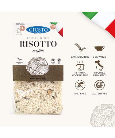 Giusto Sapore Italian Truffle Risotto - All Natural Premium Gourmet Blend - Gluten Free, No Salt Added - Imported from Italy by Family-Owned Brand - Buy Online on GoSupps.com