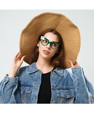 Viseng Women's Oversized Cateye Reading Glasses - Blue Light Blocker Stylish Readers (+1.5 Diopters Black) - International Shipping Available - Buy Online on GoSupps.com