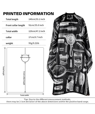 Barber Hair Cutting Cape Set with Adjustable Neck Size - Neck Strips and Duster Included | 55.1 x 47.2 - Buy Online on GoSupps.com
