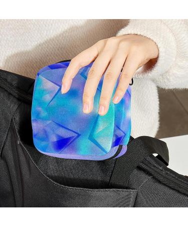 Portable Bluish Violet Sanitary Napkin Storage Bag for Women & Girls - Silent Menstrual Cup Holder - Buy Online on GoSupps.com