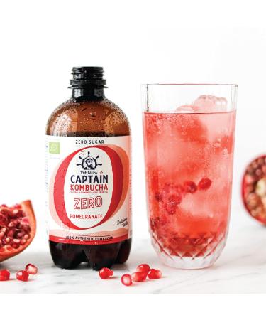 Gutsy Captain Kombucha Zero - Zero Calories & Sugar | Raw Vegan Bio Kombucha Tea | 12 x 400ml Mix Box - Unpasteurized Living Cultures - Buy Online on GoSupps.com