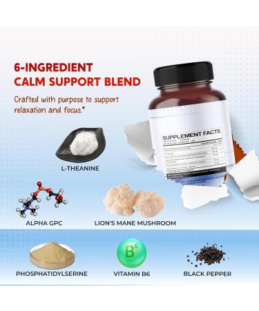 Premium L-Theanine Alpha-GPC Lion s Mane & Phosphatidylserine Cognitive & Mental Focus Support Supplement 150 Capsules 150 count (pack of 1) - Buy Online on GoSupps.com