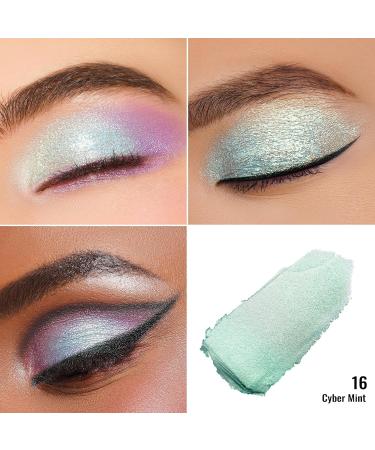 Oulac Glitter Eyeshadow Cyber Mint | High Pigment & Waterproof | Vegan Cruelty-Free Metallic Finish | Durable Eye Makeup 06g - Buy Online on GoSupps.com