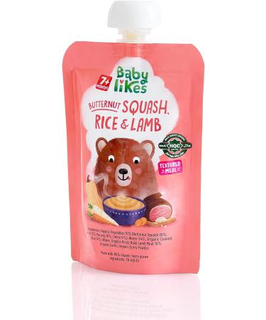 Organic Butternut Squash Rice and Lamb Baby Puree - 130g | Halal | 7+ Months - Buy Online on GoSupps.com