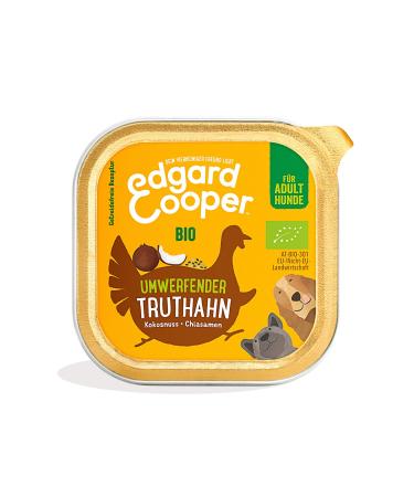 Edgard & Cooper Dog food wet organic goddown dog adult cereal -free wet food biological dog food 100g x 17 fresh turkey meat tasty balanced diet high -quality proteins turkey organic 100 g (17 Pack)