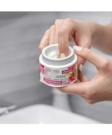 Victoria Beauty Collagen Cream | Firming Face & Eye Cream with Hyaluronic Acid Niacinamides & Grape Seed Oil - 50ml (1 Pack) for Dark Circles & Tear Bags - Buy Online on GoSupps.com