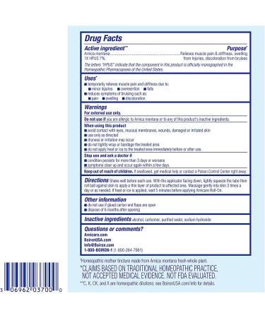 Boiron Arnicare Roll-On Pain Relief | 2 Tubes x 1.5 oz | Fast-Acting Relief - Buy Online on GoSupps.com