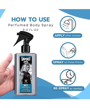 Tapout Defy Body Spray Perfume for Men Refreshing Fragrance 8 Ounces - Buy Online on GoSupps.com