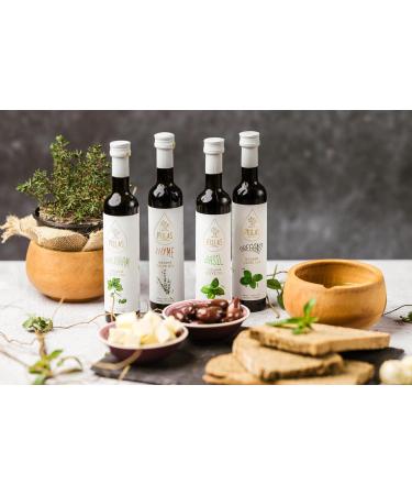 Pellas Nature Olive Oil Extra Vergine with Basil - Cold-Pressed Kosher Additive-Free 250ml - Award-Winning Greek Olive Oil - Buy Online on GoSupps.com
