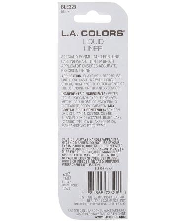 L.A. COLORS Thin Tip Liquid Liner - Black 0.22 oz | Smudge-proof & Long-lasting - Buy Online on GoSupps.com