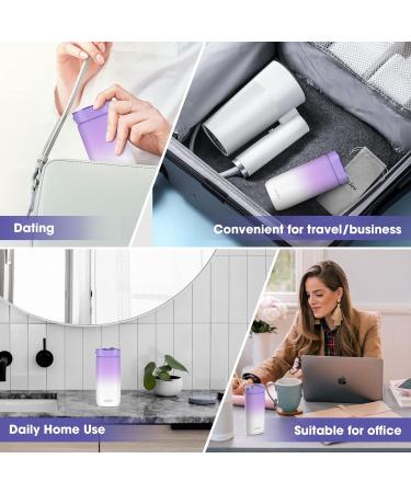 Portable Water Flosser Kit | Cordless Rechargeable Mini Oral Irrigator with DIY Mode | 5 Jet Tips | IPX7 Waterproof | for Travel and Home - Mini Purple - Buy Online on GoSupps.com