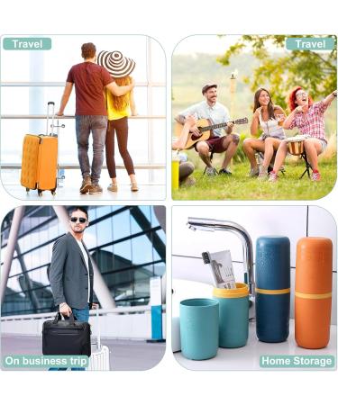 3-Pack Travel Toothbrush Set | Portable Toothbrush Case & Holder for Camping School & Travel | Waterproof Toothbrush Container & Cup - Buy Online on GoSupps.com