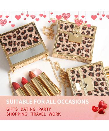 Erinde Leopard Matte Lipstick Set - Long-Lasting, Non-Stick, Waterproof Lip Color Sensational - Perfect Gift for Mother, Wife, Sister, Grandma & Friends - Buy Online on GoSupps.com