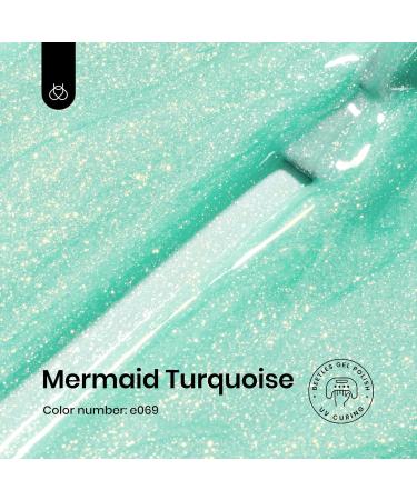 Beetles Mint Green Gel Polish - 15ml Glitter UV Soak Off Nail Polish for DIY Art - Mermaid Turquoise Shimmer - Summer Nail Design - Buy Online on GoSupps.com