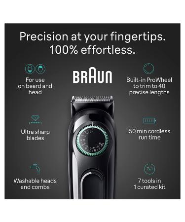 Braun Series 3 3470 All-in-One Style Kit for Men - 7-in-1 Trimmer with Ultra-Sharp Blade, 40 Length Settings, and Washable Design - Buy Online on GoSupps.com