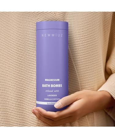 Magnesium Lavender Vanilla Fizzing Bath Bomb Luxury Bath Gift Set - Sensitive Skin Formula for A Spa Relaxation Bath - Moisturizing Shea Butter - Stress Relief Gift for Women Christmas Birthday - Buy Online on GoSupps.com