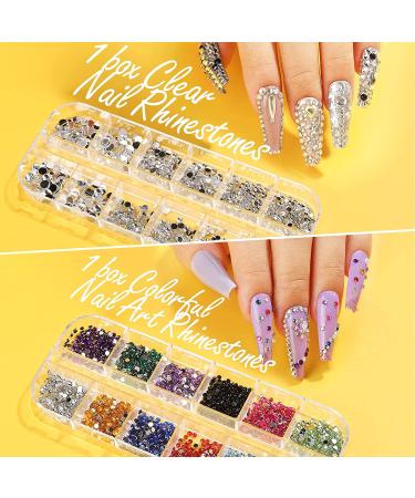 FANDAMEI Nail Art Kit with Brushes, Dotting Tools, Glitter, Sequins, Foil Flakes, Rhinestones & Dust Brush - A-Pink - Buy Online on GoSupps.com