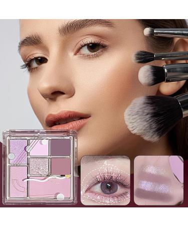 Eyeshadow Palette for Women - 7 Colors Blendable Bright Makeup Palette | Professional Vibrant Colors Shades Cosmetics Compact Waterproof Glitter Makeup Palette for Blendable Bright Makeup Shakven Streamer Iris No. 19 - Buy Online on GoSupps.com