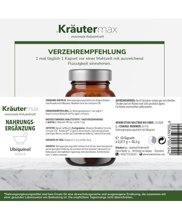 Shop Herbmax Ubiquinol 100mg Capsules | Pure Coenzyme Q10 | Additive-Free | 60 Count for Optimal Health - Buy Online on GoSupps.com