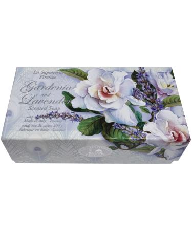 Bath Soap La Saponeria Firenze by Saponificio Artigianale Fiorentino Italian Spa Cleanser Made In Tuscany 10.5 Ounce Decorative Bar Gardenia Lavender (Gardenia Lavender)