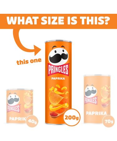 Pringles Paprika Crisps Can 200g - Bold and Flavorful Paprika Chips (1 Pack) - Buy Online on GoSupps.com