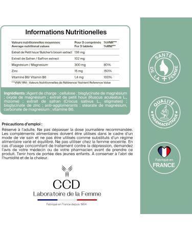 Oligobs SPM Compl ment Naturel Pr menstruel | Safran Magn sium Zinc Vitamine B6 | Humeur Fatigue Jambes Lourdes | Sans Hormones | 30 Comprim s | Fabriqu en France - Buy Online on GoSupps.com
