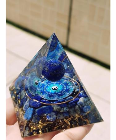 Ycyngcheng Moonstone & Lapis Lazuli Orgone Crystal Pyramid 6CM - Energy Tower for Reiki Chakra Healing and Nature Jewelry - Buy Online on GoSupps.com