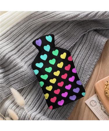 Color Love Hot Water Bottle with Plush Cover - Hand Warmer for Adults & Kids (26.5x15.3cm) | International Shipping Available - Buy Online on GoSupps.com
